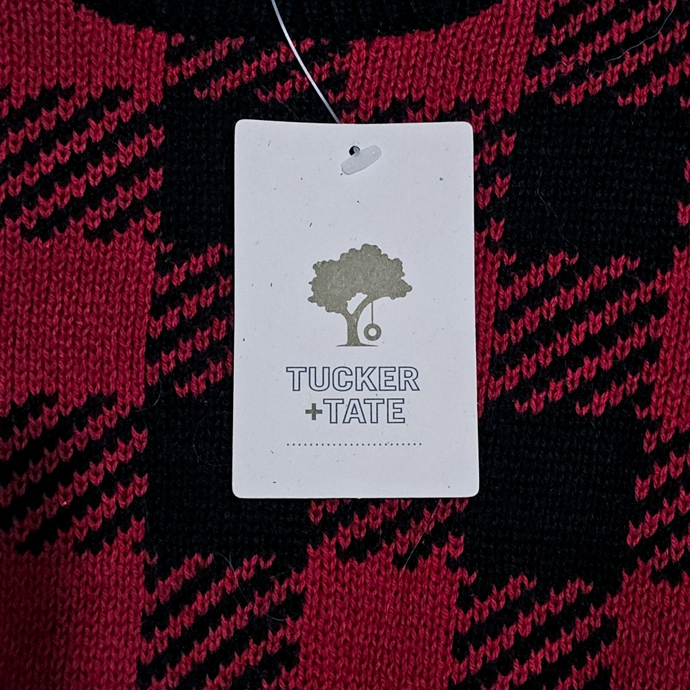 TUCKER & TATE Buffalo Plaid Kids Sweater girls size 3T - Picture 2 of 2